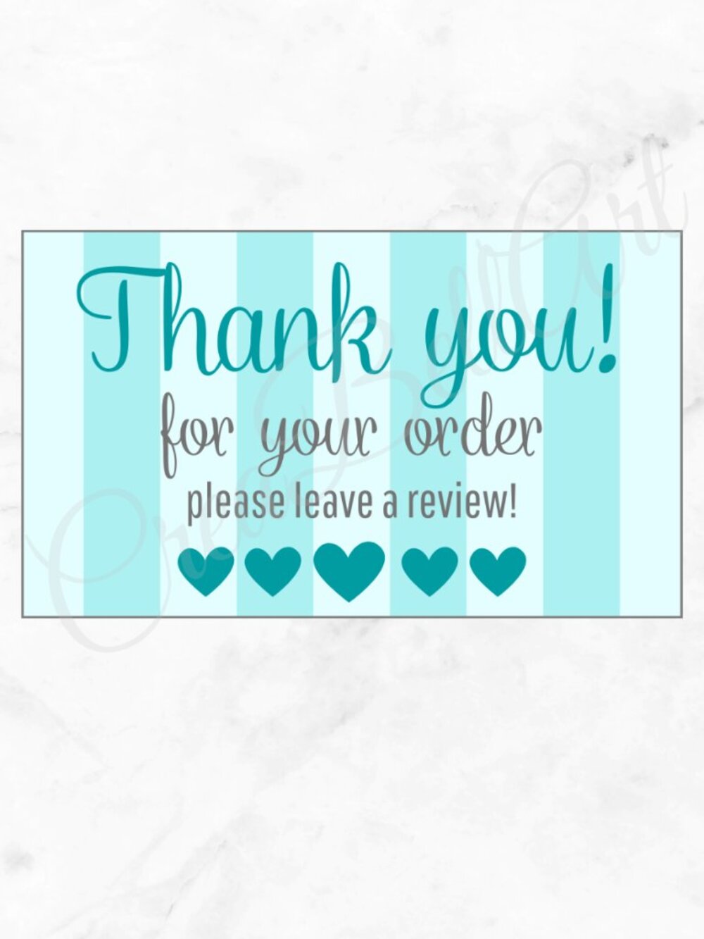 60 Pack striped Thank You Cards - Picture 6 of 11